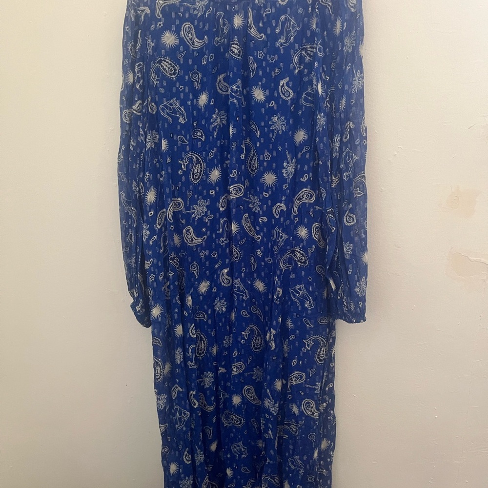 Never Fully Dressed Royal Blue Paisley Dress